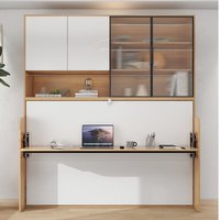 Folding rollover desk bed hidden storage wall multi-function folding single small apartment