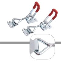 8PCS Iron Galvanized/Stainless Steel Adjustable Toggle Clamp Catch Clasp Quick Release Clamp Anti-Slip Push Pull Toggle Clamp