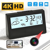 4K Mini WLAN-Uhr-Kamera, Unterstützt Fernüberwachung, Bewegungserkennung, Schleifenaufzeichnung, 4K HD-Kamera im Nanny-Stil für Zuhause