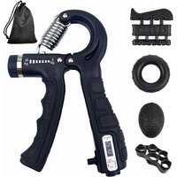 5-60kg Adjustable Hand Grip Strength Strengthener Trainer Full Set With Counter Wrist Forearm And Hand Exerciser For Muscle