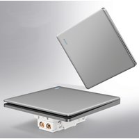 New popular ultrathin 1/2/3/4gang 86*86MM Classic grey PC material Frosting curved surface panel wall switch series