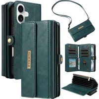 For Samsung Galaxy A73 A56 A55 A54 A53 A36 A35 A34 A26 A25 A16 A15 Wallet Case 10-Card Holder Soft Magnetic Snap Shoulder Strap