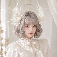 Angel Demon Wings Halo Headwear Lolita Hair Accessories Game Anime Cosplay Props Halloween Headdress Women's Wings Headpiece