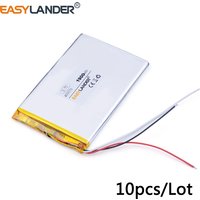 10pcs /Lot 3.7v lithium Li ion polymer rechargeable battery 3-wire 405570 1900MAH GPS Tablet PC Digital Products andorid phone