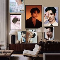B-Byeon W-Wooseok Anime Posters Sticky Decoracion Painting Wall Art White Kraft Paper Wall Decor