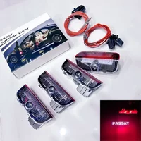 LED Car Door Projection Welcome Light For VW GOLF5/6/7/8 Passat B6 B7 B8 B9 Tiguan GTI GTD GTE Touareg Ghost Lamp with Car Logo