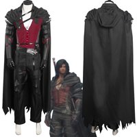 Clive Rosfield Men Cosplay Costume Final FF16 Cos Fantasy Uniform Cloak Tops Pants Outfit Halloween Carnival Suit For Male Adult