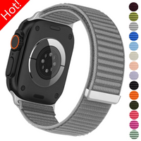 Nylon Loop Strap for Apple Watch Band Ultra 2 3 49mm 45mm 41mm Bracelet Iwatch Series 10 11 9 8 7 6 SE 5 4 38 46 42mm 44mm 40mm