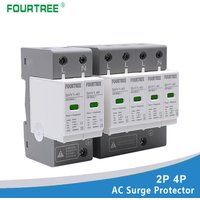 AC SPD Surge Protection 2P 4P 10〜20KA 20〜40KA 30KA〜60KA House Lightning Protector Low-Voltage Arrester Device Laser Printing