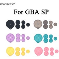 2/5Sets For GBA SP Rubber Buttons Contact Pads Silicon Hing & Screws Cover Buttons Rubber For GBA SP Housing Shell Repair