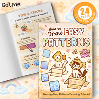 Adult DIY Coloring Book Bold Simple Style Home Leisure Relax Stress Relief Parent Child Interaction Creativity Improvement