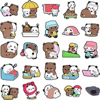 lovely bear series PVC shoe Charms Slippers Buckle combination Fit Wristbands accessories Decoration Bands gift unisex party