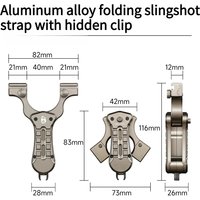 NEW Folding Aluminum Alloy Slingshot with Hidden Magazine for Outdoor Fast Flattening Rubber Band High-precision EDC Slingshot image 4