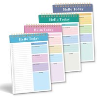 High Appearance A5 Spiral English Notebook Daily Planner Sticky Note Book Portable Learning Schedule Notepad Student Journal