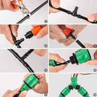 50M Micro Drip Irrigation System Automatic Plant Watering Kit with Adjustable Drippers & Hose - Outdoor Garden Misting Tools