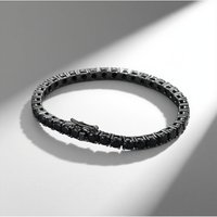TY 3mm 4mm Black Moissanite Tennis Bracelet Full Diamond 925 Sterling Silver Plated 18k Hiphop Bracelets for Women Man