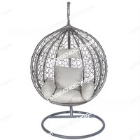Single shun weaving outdoor balcony rattan cradle chair hanging basket chair, courtyard homestay leisure indoor swing hanging