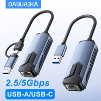 5Gbps 5000M Wired USB Network Card Adapter Type C to RJ45 LAN USB-C Ethernet Converter Hub for Laptops Win 11 Supports 5G/2.5G