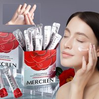 Mercilen Camellia Moisturizing Mask 4Gx20 Packs, Deeply Moisturizes and Tightens the Skin, Daily Facial Care, Makes Skin Look Younger, Suitable for All Skin Types, Portable Travel-Sized Skincare