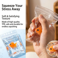 Cute Goldfish Squishy Squeeze Toy Soft Sticky Pinch Toy Slow Rising Stress Relief Antistress Toy for Kids and Adults