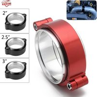 For Turbo Intake Pipe 2"/2.5"/3" Aluminum Exhaust HD V-band Clamp w Flange System Assembly Anodized Clamp with Flange Kit