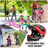 AliExpress NONE New Kids Detachable Full Face Helmet for BMX Bike Skateboarding Roller Skating Adjustable Impact-Resistant Sports Safety Gear