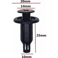 20Pcs For 10mm Hole OE: 91502-SP0-003 Auto Bumper Retainer Rivet Fasteners Clips Car Fender Trim Panel Clips B70