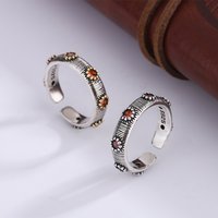 925 Sterling Silver Flower Zircon Rings For Women Engagement Wedding Luxury Designer Jewelry Christmas