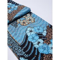 Kalume African Wax Print Fabric – 100% Cotton Ankara with Gold Foil Shimmer 6 Yards/Roll for Dresses Headwraps & Fashion Garment