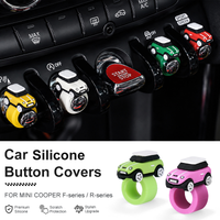 Silicone Car Central Control Button Protective Trim Ring For Mini Cooper F56 F60 F55 R56 R60 Ornament Start Stop Button Decorate