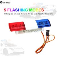 1/8 1/10 Police Flash LED Light Alarming Lights Accessories for 1:8 1:10 RC Car Axial HSP Kyosho Tamiya SCX10 D90 Upgrade Parts
