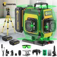 CONENTOOL 4D 16 Lines Green Laser Level Self Leveling Cross Line with Tripod Remote 2 Batteries for Wall Tile Floor Ceiling image 4
