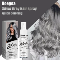 Silver Grey Hair Color Spray Permanent Grandma Grey Hair Dye Unisex Smoky Fashionable Punk Style Quick Coloring Hair Spray 30ml