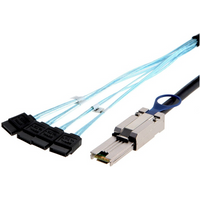 Mini SAS 26Pin SFF-8088 Male to 4 SATA 7Pin Female Hard Disk Splitter Adapter Data Cable 1m, 8088 to 4 SATA Cable