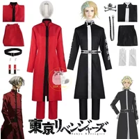 Anime Tokyo Revengers Cosplay Kurokawa Izana Cosplay Rindo Haitani Costume Red Black Uniform Halloween Carnaval Party Clothes