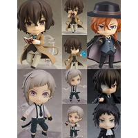 Anime Bungo Stray Dogs Figures 2348# 676# Nakajima Atsushi Dazai Osamu Edogawa Rampo Q Version Toy Model Doll Ornament Kids Gift