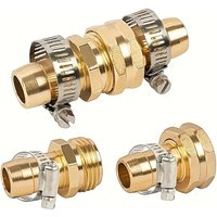 2 sets of 5/8 - 3/4 inch garden hose connectors, garden pipe repair adapters, hose repair kits, male-female repair kits
