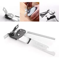 Multifunctional Stainless Steel Food Can Tin Manual Bottle Opener Weak Hand Kitchen Accessory Supplies Gadgets Knives Tool Set