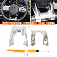 Car Steering Flat Wheel Lower Trim Cover For Mercedes Benz AMG Sport 2019+ C E Class W205 W213 B Class W247 A Class W177 CLA GLB image 4