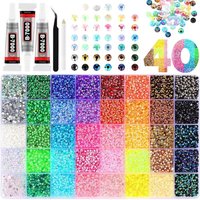 Hot Multicolor Resin Rhinestone Kit DIY Decoration Diamond Art Flatback Gems Sparkling Jelly Rhinestones for Makeup Accessories