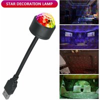 1x Car Roof Star Night Light Interior LED Atmosphere Ambient Projector USB Decoration Night Light Multicolor music control