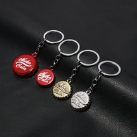 Game Series Red Letter Coke Bottle Cap Bottle Opener Multifunctional Pendant Keyring Men Women Backpack Jewelry Accessories