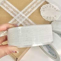 New Hot Sale Snowflake Scotch Tape Ins Winter Ballet Lace Scotch Tape Packaging Self-adhesive Sweet Girl Creative Tape