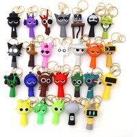 Game Sprunki Keychain Cartoon Cute Sprunki Oren Raddy Doll Keyring For Men Women Car Bag Pendant Jewelry Fans Gifts wholesale