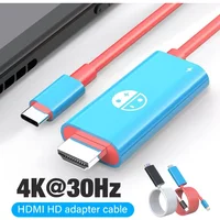PD 100W Charging Type C to HDMI Cable 4K 30Hz for Switch with 1080P Compatible with Laptop Mobile Phone Convertor Cable