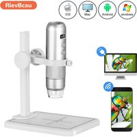 Wireless Handheld Digital Microscope 1000X Portable USB WiFi Microscopes MS4 Magnifier With 8 LED Bracket For Android IOS PC