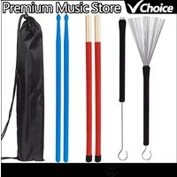 Drum Brushes Sticks Set 1 Paar Drum Brushes Nylon Drumstick Drum Sets Brush And Bamboo Drumstick Percussion Accessories