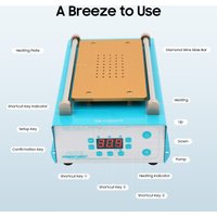 LCD-Bildschirm-Trennmaschine, 400W PTC-Heizung, Werkzeug zur Trennung von Handybildschirmen mit starker Saugkraft, Temperaturanzeige, 3 Schnelltasten, 7,48×4,33" Arbeitsplatte für LCD-Bildschirme bis