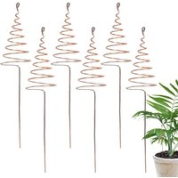 6pcs Electroculture Copper Gardening Antenna Copper Coil Wire Antennas Garden Stakes Strong Spiral Rods For Growing Plants
