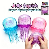 Simulated Jellyfish & Octopus Squish Toys,Waterproof Water Play, Beach Squeeze Balls,Stress Relief Gifts & Relaxing Sensory Toys
